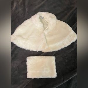 Hartstrings faux fur stole and muff